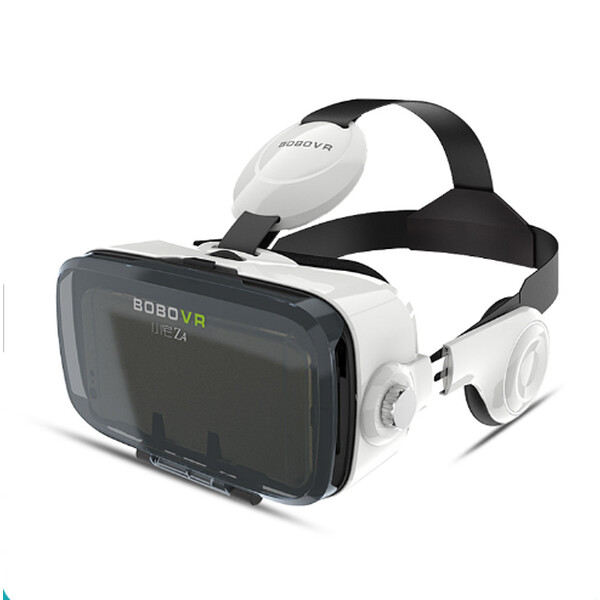 VR Brille mit integrierten Kopfhrern und Fernbedienung