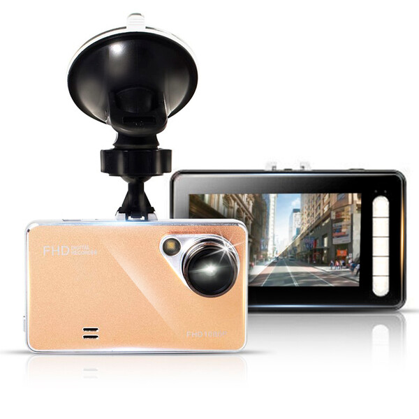 UltraSlim Full-HD Dashcam mit groem LCD-Bildschirm und Nachtsicht