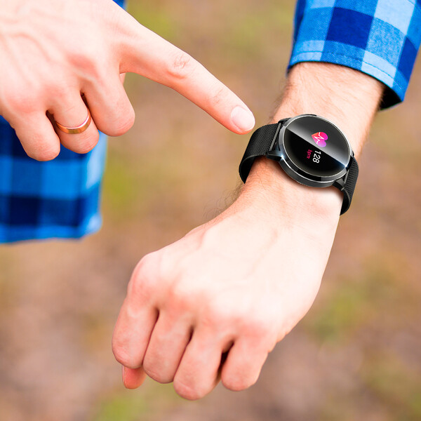 Q8A Smartwatch mit Touchscreen, Activity Fitness Tracker